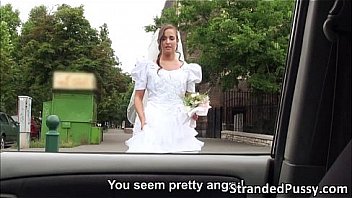 Sexy bride Amirah gets banged by a big cock stranger