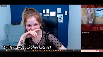 Camgirl Shocked by a Huge White Cock on webcam