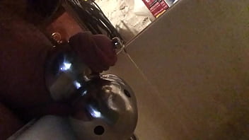Steel ball cage with sound and pre-cum