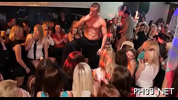 Plenty of gang bang on dance floor blow jobs from blondes wild fuck