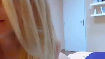 Blonde Cam Girl Masturbating With Her Dildo On Webcam