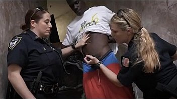 Big Titty Female Cops Interracial Screwing On A Staircase