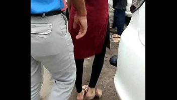 Hot Slim Punjabi ass in red Kurta