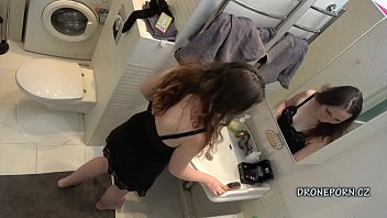 Doly in the bathroom - spy porn cam