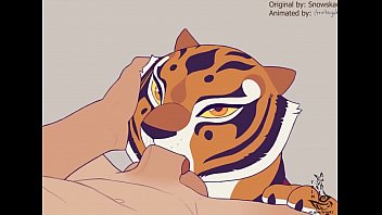 Master Tigress makes Blowjob man