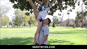 Tiny Blonde HS Cheerleader Sex With Guy From Internet