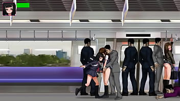 Pretty college woman having sex with men on the train in Undercover gl erotic hentai ryona gameplay video