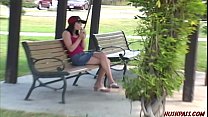 Hot Asian girl finds coed at the park for lesbian pussy eating