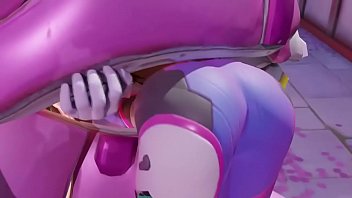 D.VA GETS STUCK IN HER MECH THEN ANAL FUCKED