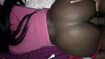 Back shoots ebony wet pussy